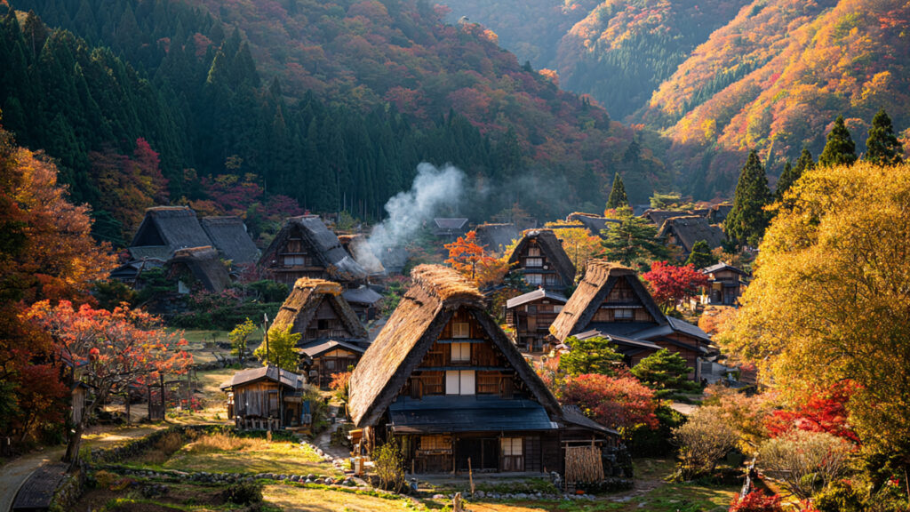 山間の村