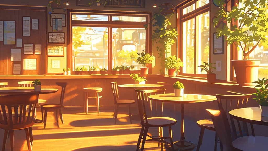 カフェのテラス席