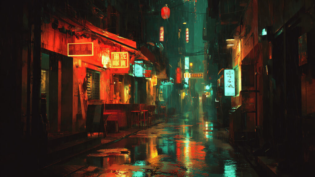 ネオン路地裏
