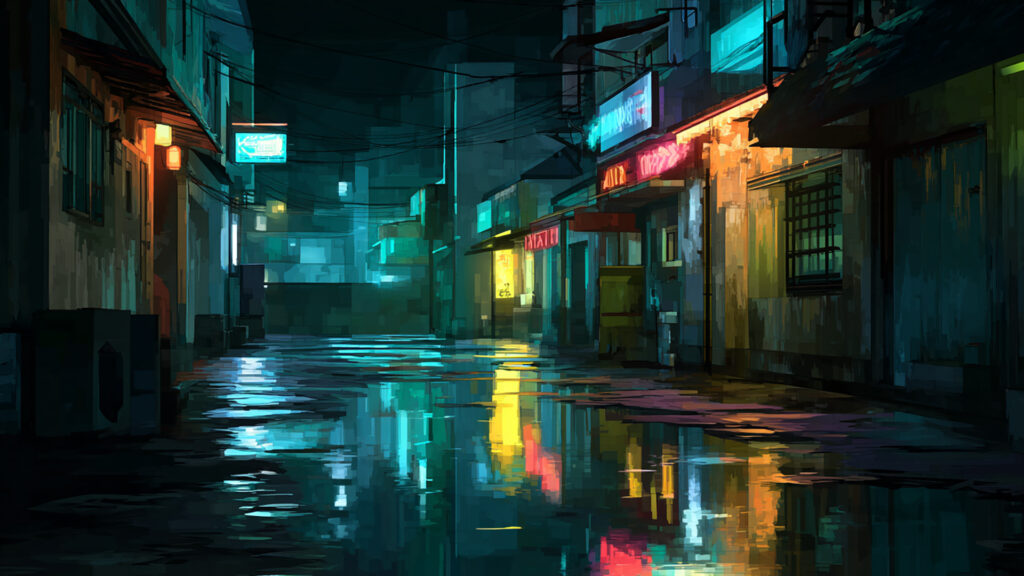 ネオン路地裏