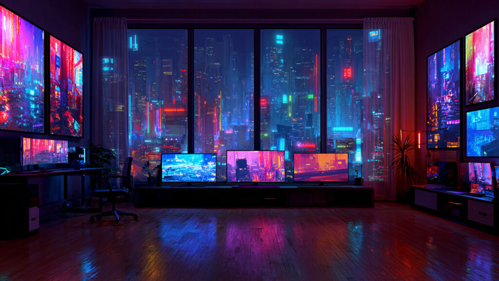 ネオンなゲーミング部屋