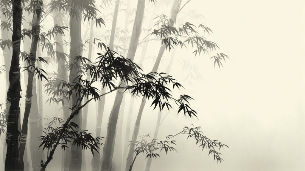 竹林水墨背景