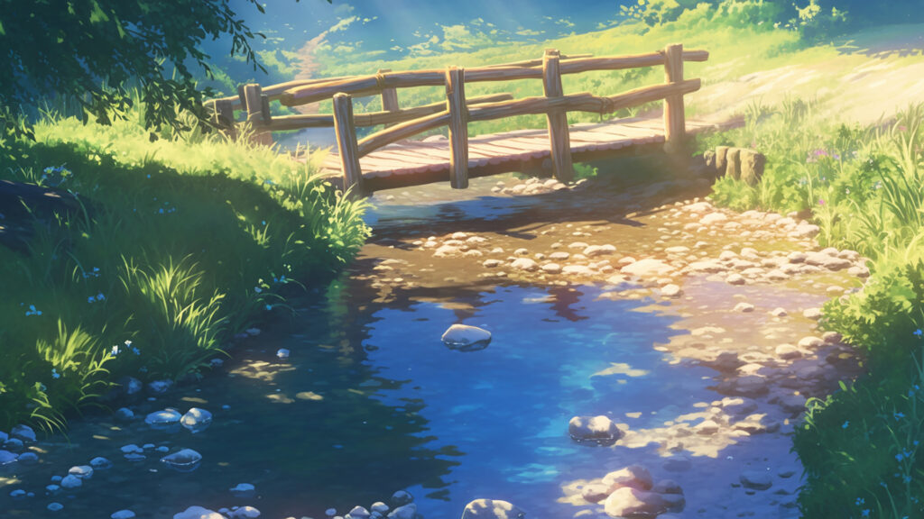 森を流れる清流