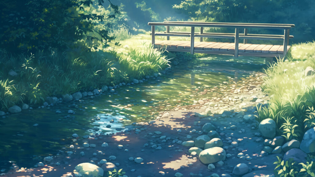 森を流れる清流