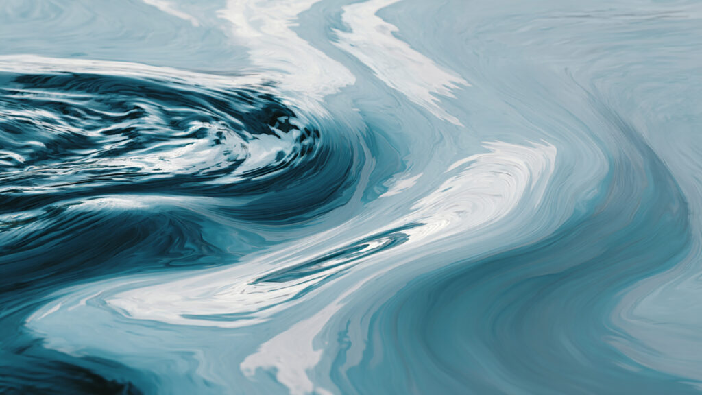 油絵風｜抽象的な水の流れ