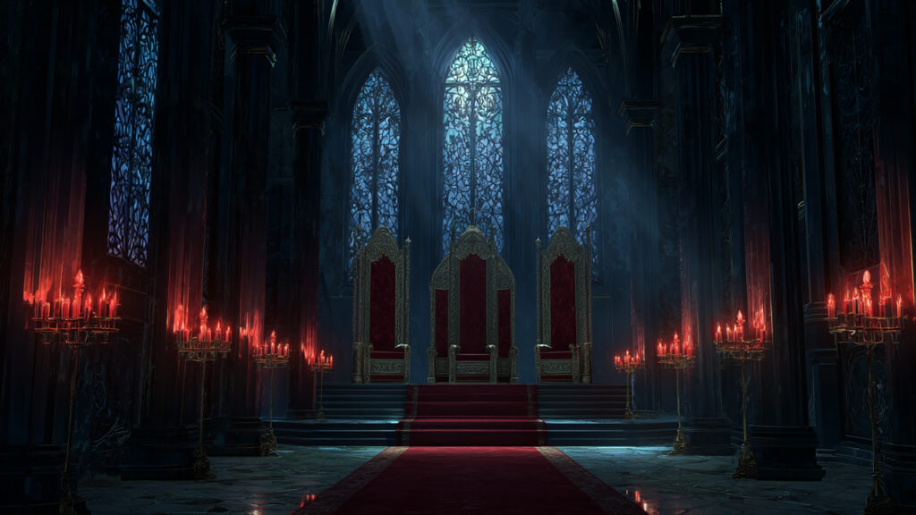 黒い城の玉座の間