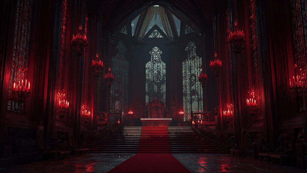 黒い城の玉座の間