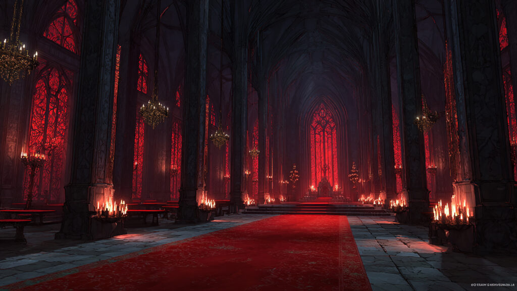 黒い城の玉座の間