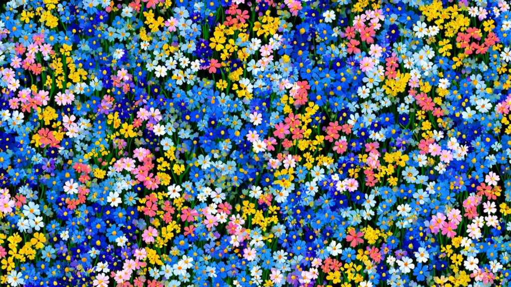 カラフルな小花のテクスチャ