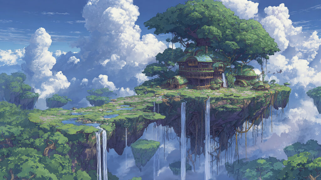空中に浮かぶ森