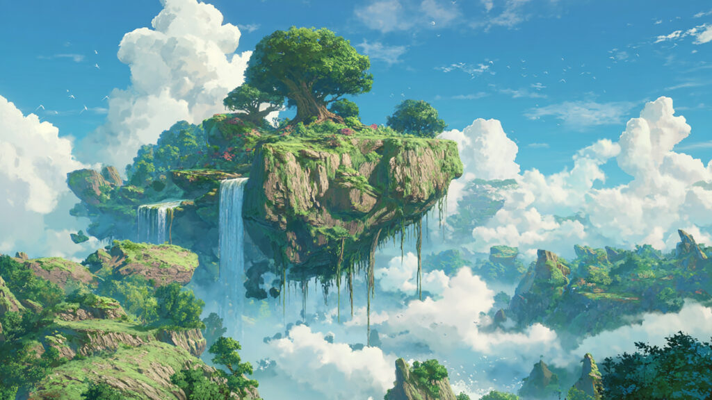 空中に浮かぶ森
