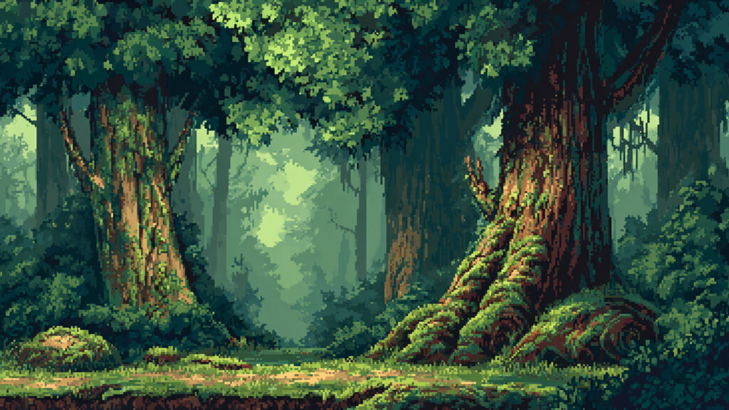 森の入口｜ドット絵風
