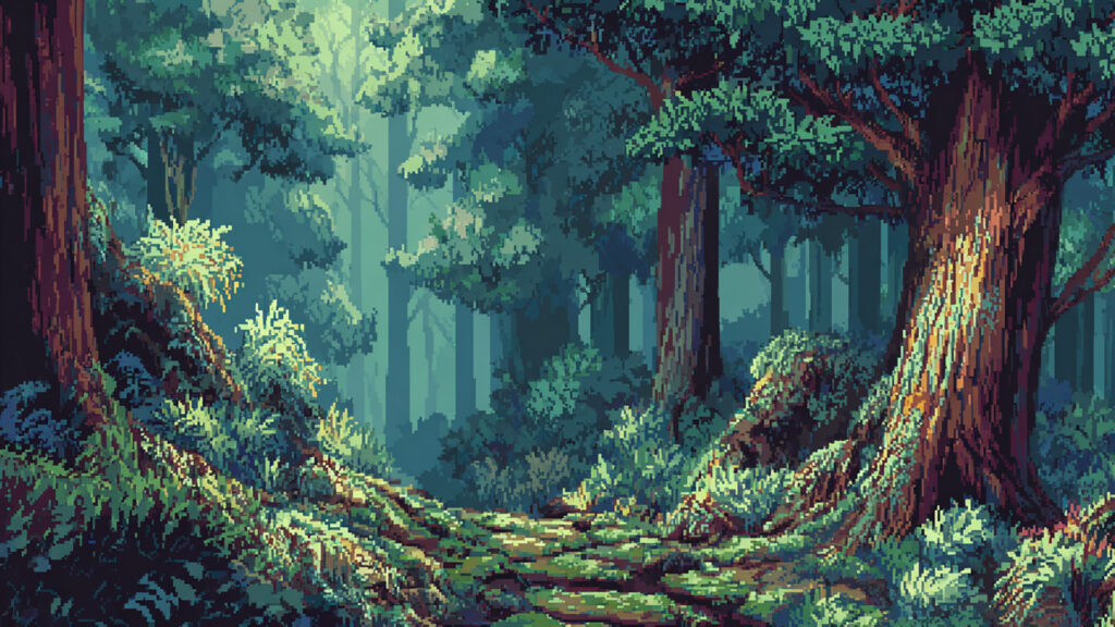 森の入口｜ドット絵風