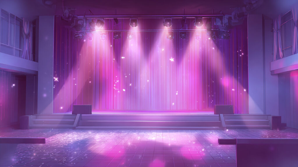 ガールズアイドルのステージ