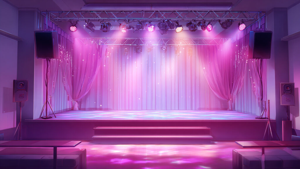 ガールズアイドルのステージ