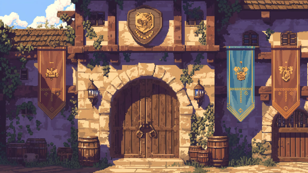 ギルドの外観｜ドット絵風