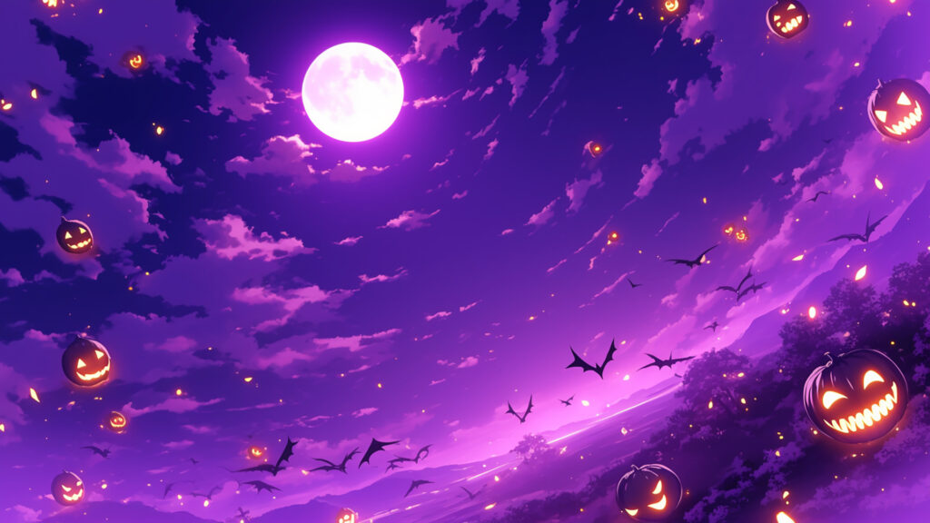 ハロウィンの夜空