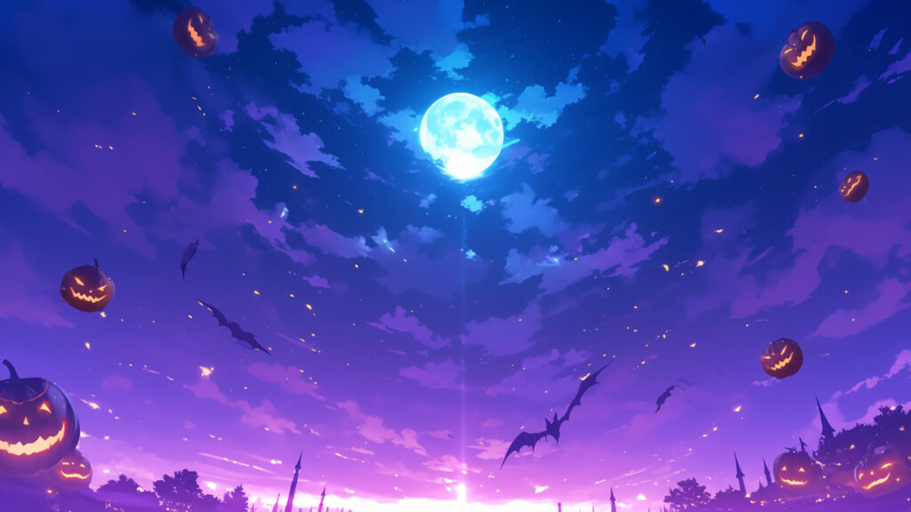 ハロウィンの夜空