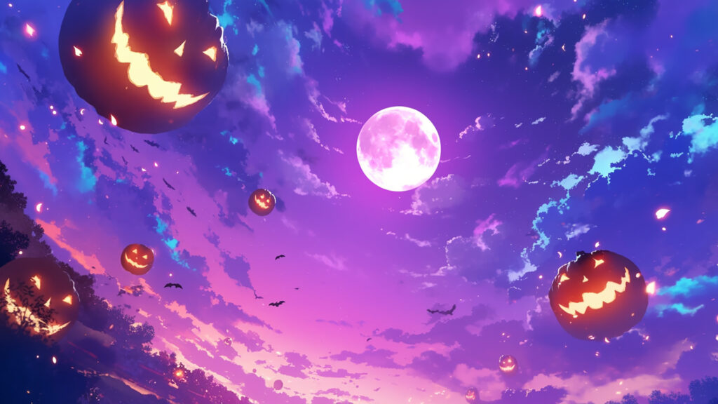 ハロウィンの夜空