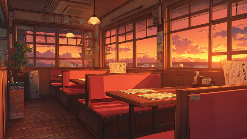 ファミレスの店内