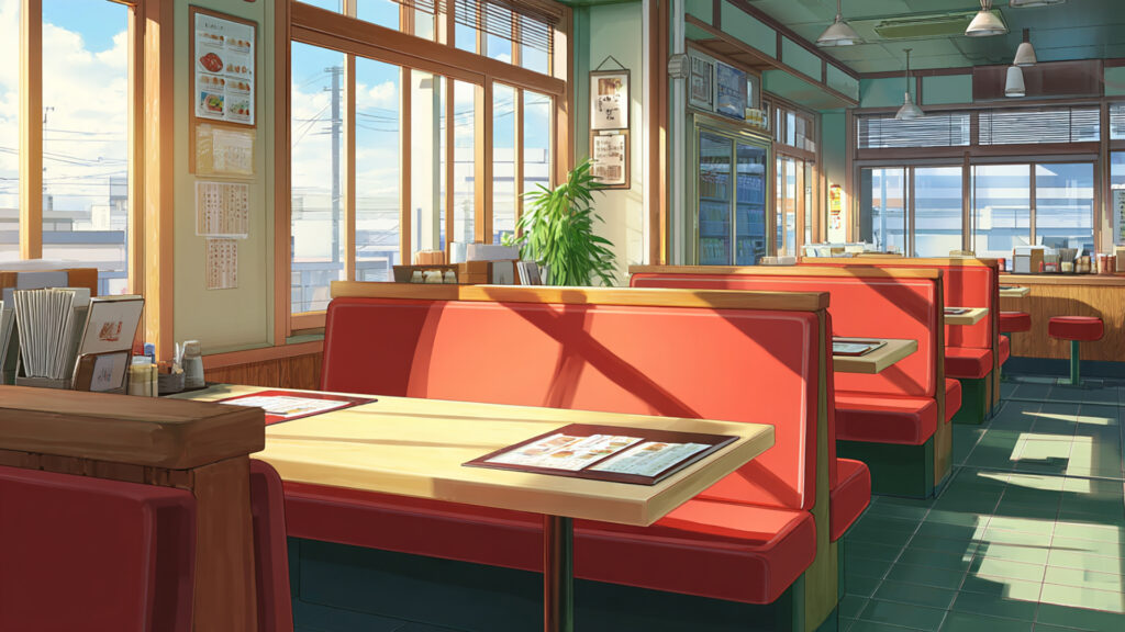 ファミレスの店内