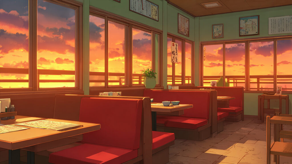 ファミレスの店内