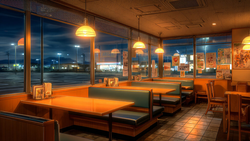 ファミレスの店内