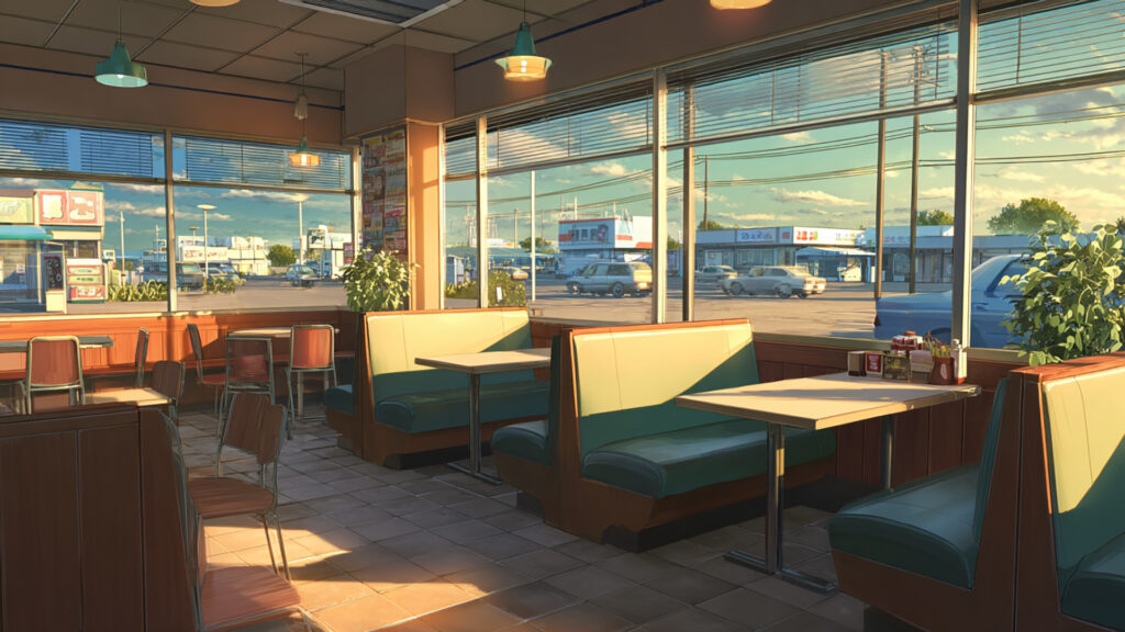 ファミレスの店内