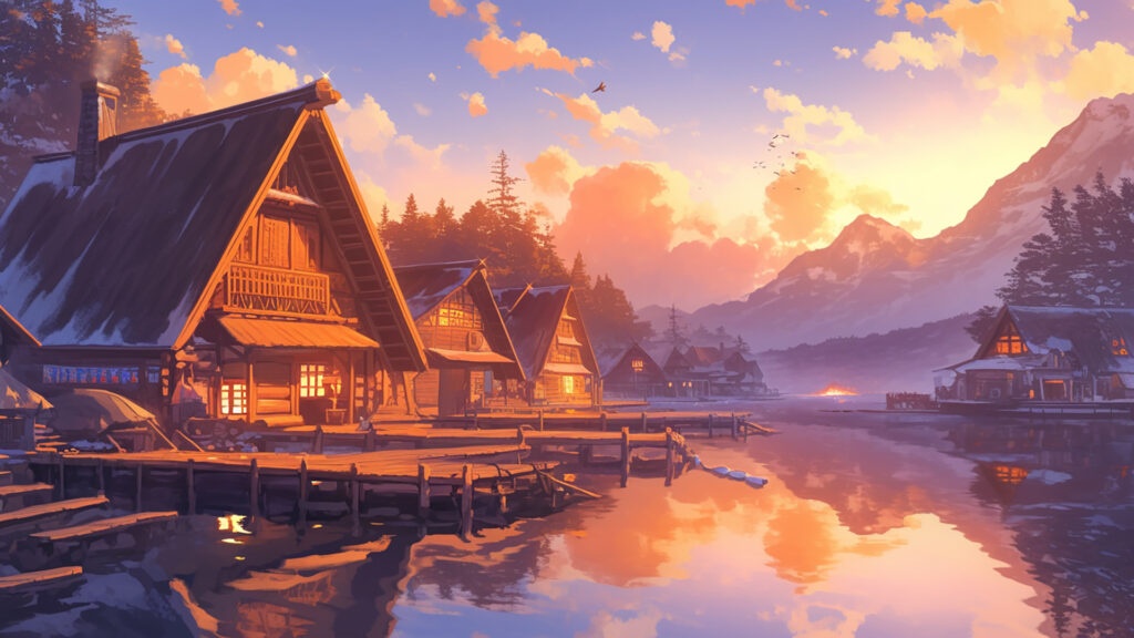 湖畔の村