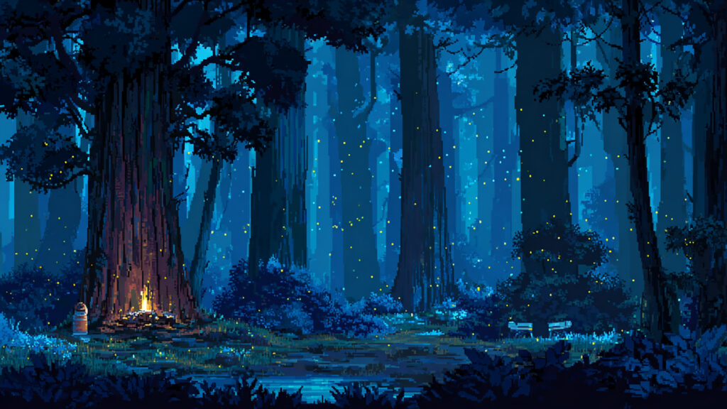 夜光の森｜ドット絵風
