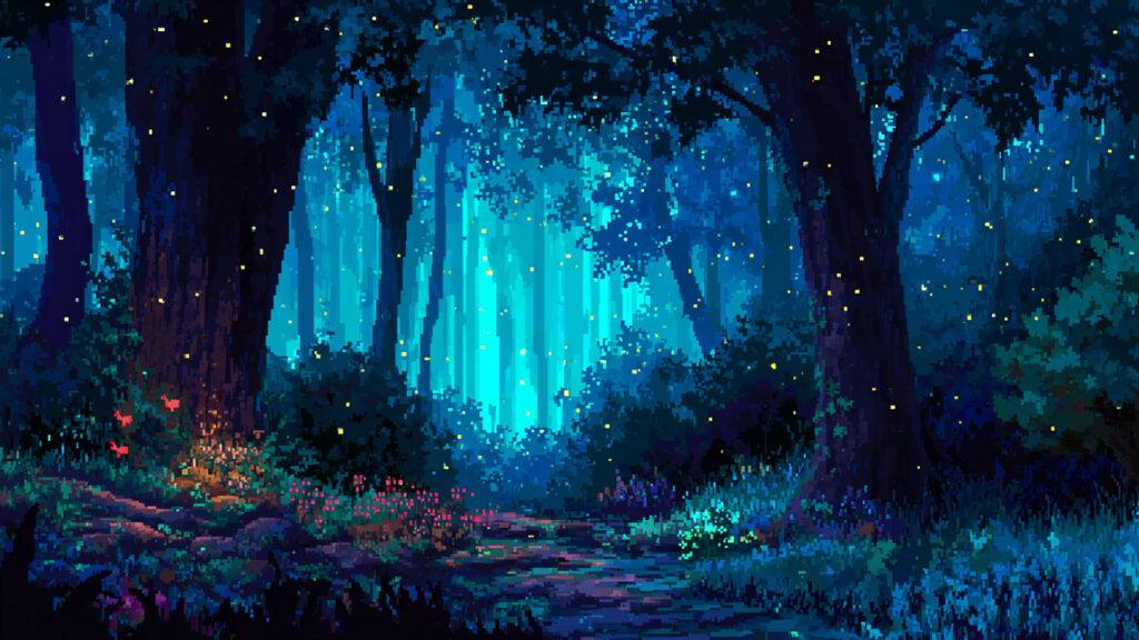 夜光の森｜ドット絵風