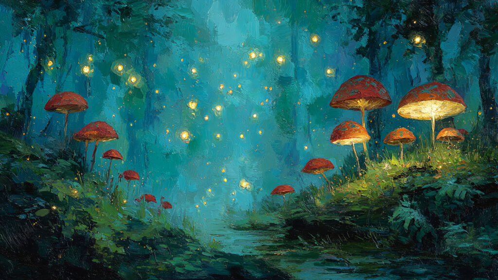 油絵風｜魔法の森