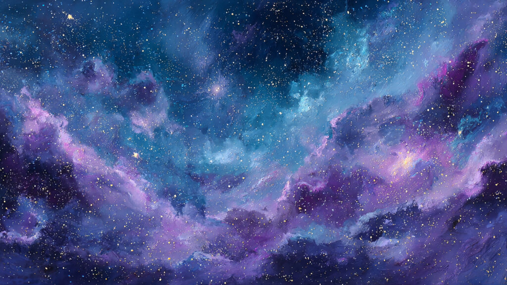 油絵風｜宇宙空間の抽象