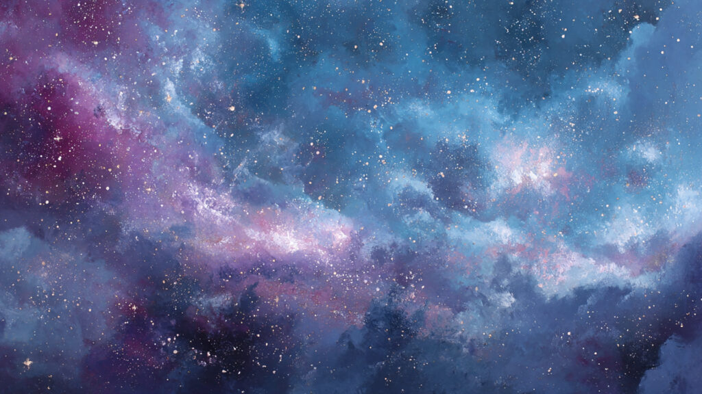 油絵風｜宇宙空間の抽象