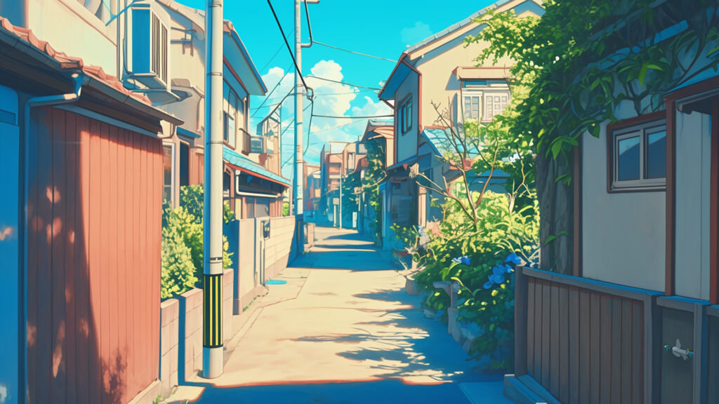 住宅の裏通り