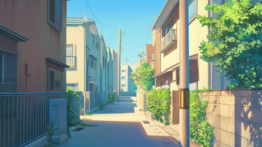 住宅の裏通り