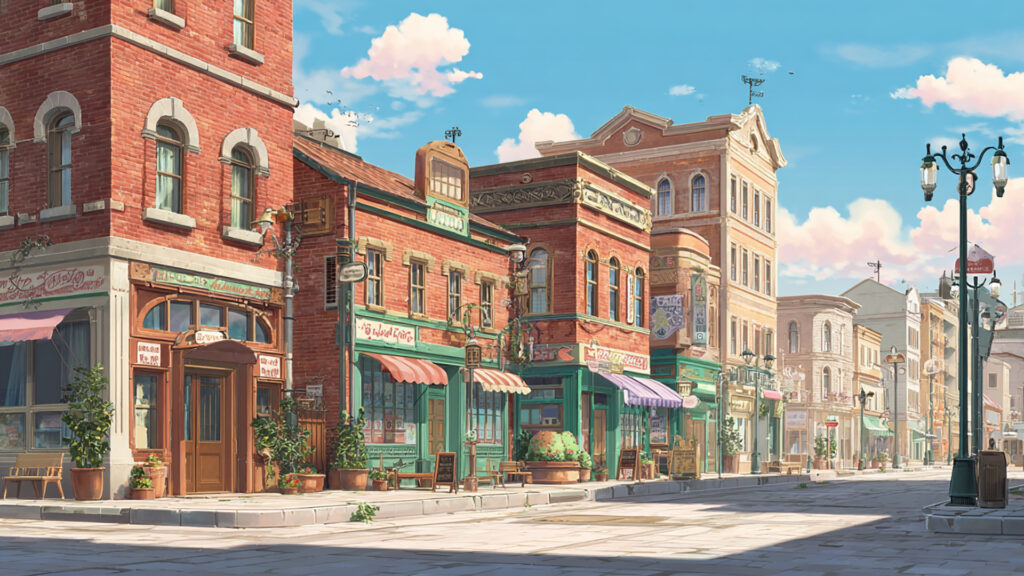 レトロなアメリカの街並み