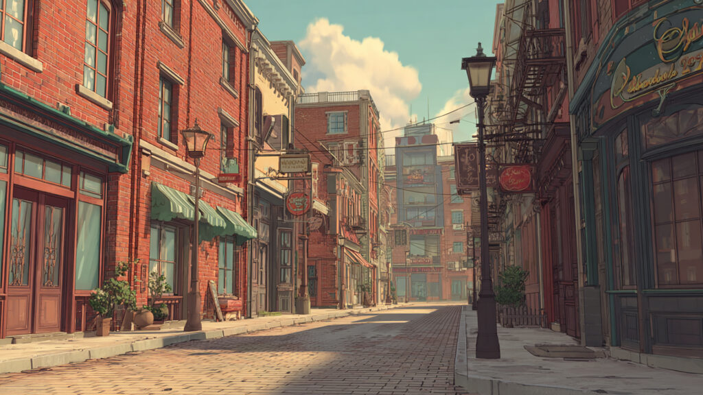 レトロなアメリカの街並み
