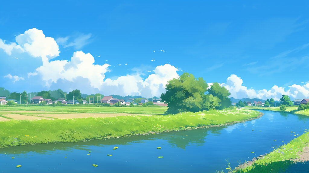 河川敷の道