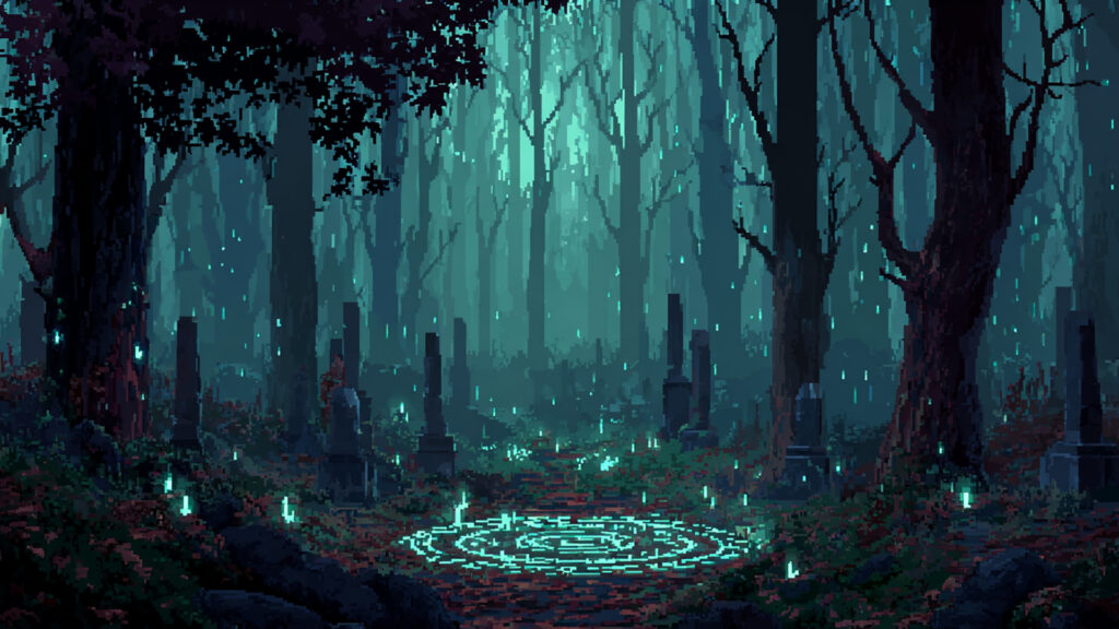 ルーンが灯る森｜ドット絵風