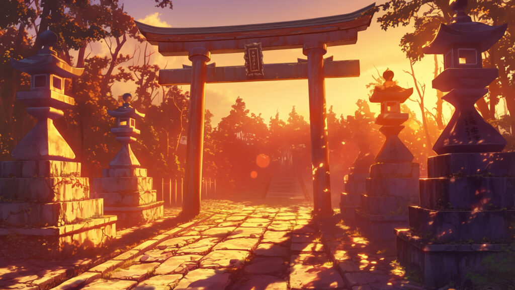 神社｜昼・夕方・夜