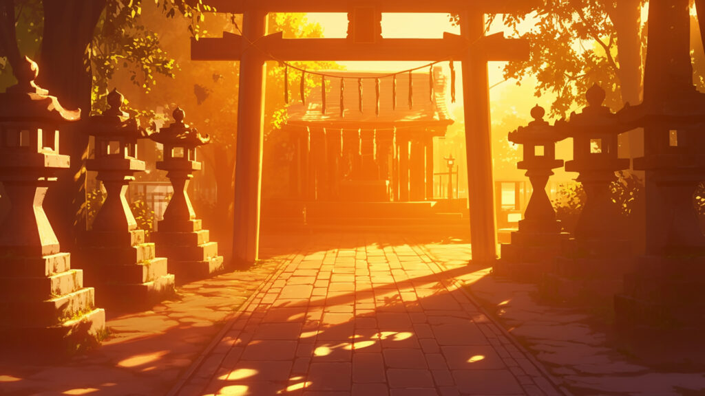 神社｜昼・夕方・夜