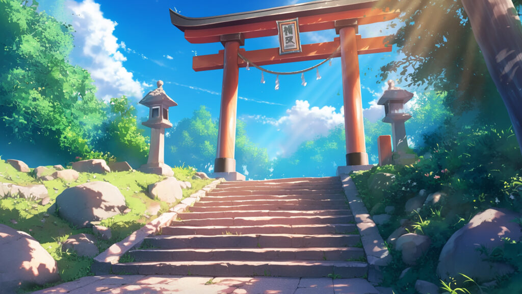 神社｜昼・夕方・夜