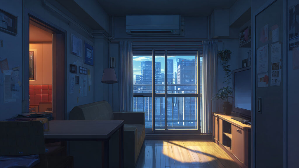 狭いリビング