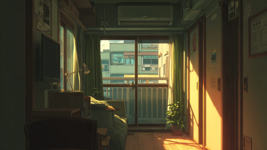 狭いリビング