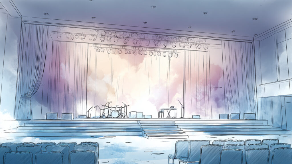 ステージ｜水彩風