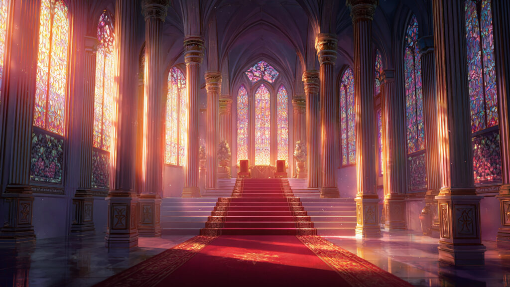 城内の玉座の間