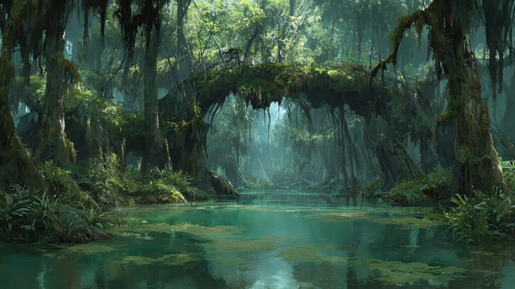 熱帯の湿地