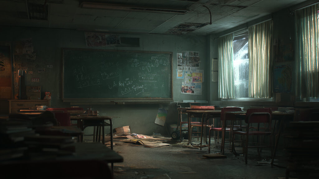 放置された教室