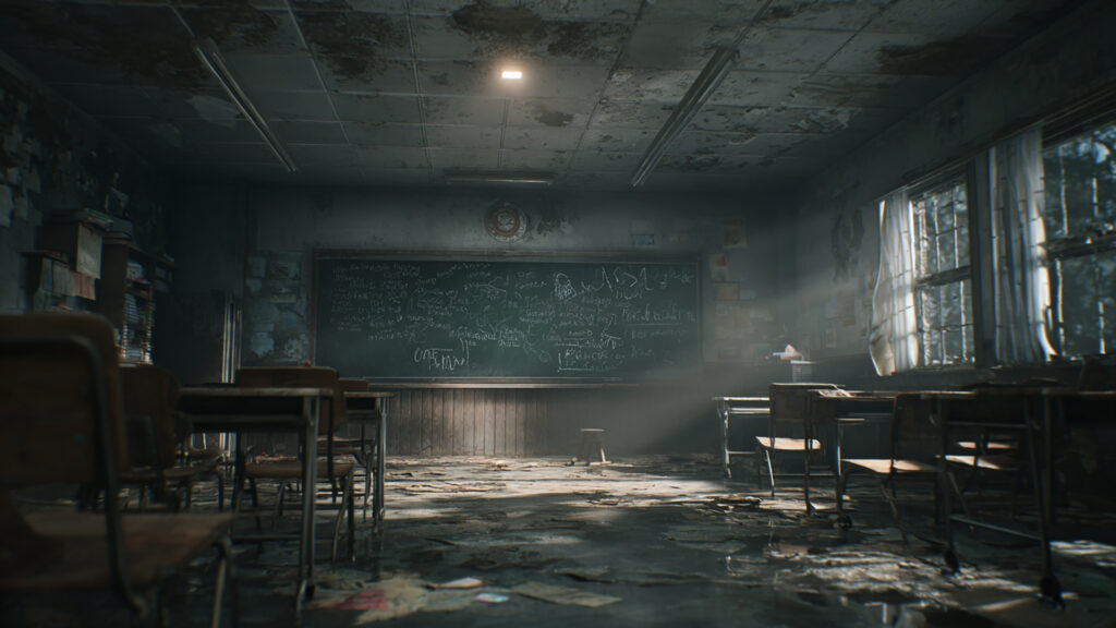 放置された教室